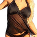 Color-Plus Size Ladies Mesh Pattern plus-Sized Split plus-Sized Bikini Tankini-Fancey Boutique