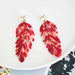 Color-Leaf Shape Dangle Earrings-Fancey Boutique