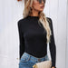 Color-Autumn New Small Turtleneck Sweater Bottoming Shirt Sweater Loose Solid Color Women Top-Fancey Boutique