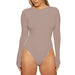 Color-Autumn Winter Women Clothing Casual Bottoming Top Long Sleeve Tight Bodysuit-Fancey Boutique