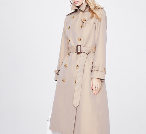Color-Autumn Trench Coat Women Long Trench Coat Popular Slim Fit Solid Color Non-Wrinkle Coat-Fancey Boutique