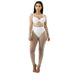 Color-White-Summer Mesh Sexy See Through Bubble Beads Two Piece Set Excluding Underwear-Fancey Boutique