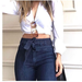 Color-High Waist Micro Elastic Lace-up Bell-Bottom Pants Wide Leg Pants Jeans-Fancey Boutique