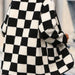 Color-Double Take Full Size Checkered Button Front Coat with Pockets-Fancey Boutique