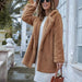 Color-Long Sleeve Teddy Coat with Pockets-Fancey Boutique