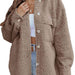 Color-S-Collared Neck Button Front Coat with Pocket-Fancey Boutique