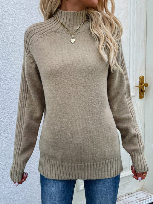 Color-Autumn Winter New Solid Color Sweater Turtleneck Pullover Loose Women Clothing Solid Color Autumn Winter Turtleneck Sweater-Fancey Boutique