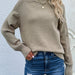 Color-Khaki Green-Autumn Winter New Solid Color Sweater Turtleneck Pullover Loose Women Clothing Solid Color Autumn Winter Turtleneck Sweater-Fancey Boutique