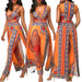 Color-Women Wear Positioning Printing Orange Ethnic Jumpsuit-Fancey Boutique