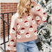 Color-Pink-Christmas Clothes Autumn Winter Christmas Clothes Old Head Sweater Pullover Christmas Sweater-Fancey Boutique