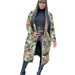 Color-Green Camouflage-Autumn Winter Women Clothing Camouflage Printed Mid-Length Trench Coat-Fancey Boutique