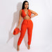 Color-Solid Color Tight Sleeveless Knitted Two-Piece Vest Pants Suit for Women-Fancey Boutique