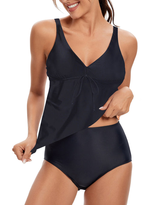 Color-Black-Women Bikini Split Swimsuit Printed Swimsuit Swimsuit-Fancey Boutique