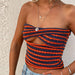 Color-Vacation Sexy Stripes Sweaters Tube Top Vest Top Women-Fancey Boutique