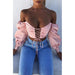 Color-Solid Color off Shoulder Women Tube Top Lace up Bare Cropped Slim Fit T shirt Women Clothing-Fancey Boutique