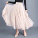 Color-Spring Swing Puffy Ankle Length Skirt High Waist Slim Fit Fairy Skirt Tulle Skirt A Line Skirt-Fancey Boutique