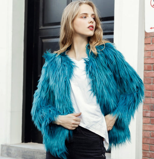 Color-Faux Fur Coat Coat Faux Fur Factory Haining Faux Fur-Fancey Boutique