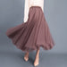 Color-Spring Swing Puffy Ankle Length Skirt High Waist Slim Fit Fairy Skirt Tulle Skirt A Line Skirt-Fancey Boutique