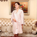 Color-Light Pink-Pajamas Women Spring Summer Silk Ice Silk Robe Foreigners plus Size Bathrobe Morning Gowns Ladies Summer Loungewear-Fancey Boutique