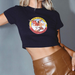 Color-Summer New Pullover Short Sleeve round Neck Slim Women T-shirt Cropped Angel Wings Printed Top Graphic-Fancey Boutique