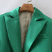 Color-French Retro Women Clothing Slimming Solid Color Satin Short Blazer-Fancey Boutique