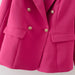 Color-French Retro Spring Women Clothing Slimming Casual Candy Color Metal Buckle Blazer-Fancey Boutique