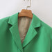 Color-Autumn Women Clothing Green Short Suit Business Suit Shorts-Fancey Boutique