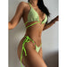 Color-Sexy Thong Bikini Set Halter Swimsuit Women String Bathing Suits Swimwear-Fancey Boutique