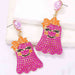 Color-Smiling Ghost Shape Synthetic Pearl Earrings-Fancey Boutique