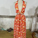 Color-Women V-neck Printing Slip Dress Sexy Split Maxi Dress-Fancey Boutique