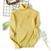 Color-Turmeric-Women Turtleneck Sweater Women Long Sleeve Slim Fit Slimming Solid Color Korean Fresh Knitted Women Bottoming Shirt-Fancey Boutique