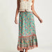 Color-Fall Women Clothing All-Matching Slimming Rose Positioning Printing Elastic Waist Skirt Bohemian-Fancey Boutique