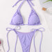 Color-Women Drawstring Lace Split Swimsuit Sexy Bikini-Fancey Boutique