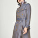 Color-Double Breasted Trench Coat for Women Long Chameleon Korean Waitmore Mid-Length Trench Coat for Women-Fancey Boutique