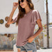 Color-Women Clothing Summer Women T-shirt Ruffle Sleeve Casual Top-Fancey Boutique