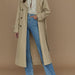 Color-Fall Classic Double-Breasted Large Collared Slimming Extended Trench Coat-Fancey Boutique