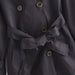 Color-Fall Classic Double-Breasted Large Collared Waist Slimming Extended Trench Coat-Fancey Boutique