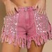 Color-Women Denim Shorts Summer High Waist Burr Pants Shorts Multicolor-Fancey Boutique