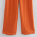 Color-Straight High Waist Orange Baggy Pants Women-Fancey Boutique