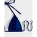 Color-Halter Bikinis Solid Triangle Swimsuit Women High Cut Skirt Swimwear Conjunto Biquinis Feminino Trajes-Fancey Boutique