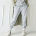 Color-Plaster Elastic Waist Small Letter Graphic Embroidered Drawstring Casual Trousers Sweatpants-Fancey Boutique