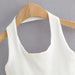 Color-Spring New Women Clothing Fashion Solid Color Double Layer Halter Slim Fit Small Tank Top Top-Fancey Boutique