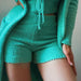 Color-Women Clothing Green Warm Plush Suspender Top Pants (No Coat) Fluffy-Fancey Boutique