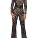 Color-Black-Socialite Wind Synthetic Lace Refined Grace Slim Fit Bodysuit-Fancey Boutique