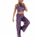 Color-Ice Silk Vest Wide Leg Pants Suit Ice Silk Breathable Comfortable Dance Bloomers Yoga Clothes-Fancey Boutique