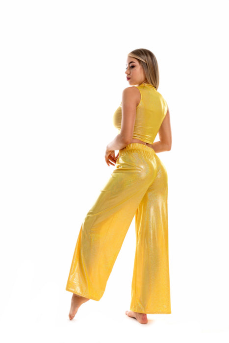 Color-Ice Silk Vest Wide Leg Pants Suit Ice Silk Breathable Comfortable Dance Bloomers Yoga Clothes-Fancey Boutique