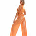 Color-Ice Silk Vest Wide Leg Pants Suit Ice Silk Breathable Comfortable Dance Bloomers Yoga Clothes-Fancey Boutique