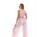 Color-Ice Silk Vest Wide Leg Pants Suit Ice Silk Breathable Comfortable Dance Bloomers Yoga Clothes-Fancey Boutique