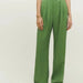 Color-Spring Waist Pleated Baggy Straight Trousers Mid Waist Casual Pants Work Pant Trousers-Fancey Boutique