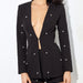 Color-Black-Black Beaded Sexy Suit-Fancey Boutique